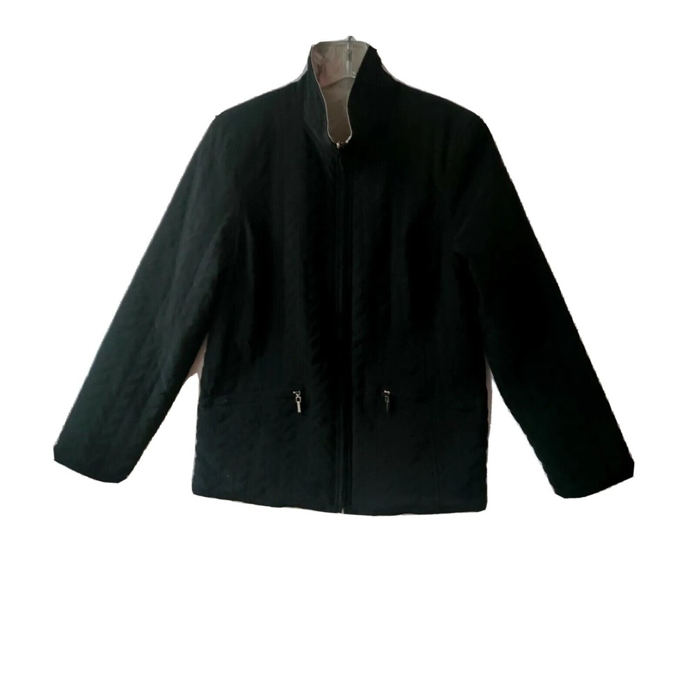Classic Elements Reversible Jacket Coat Black/ Be… - image 1